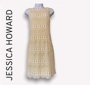 JESSICA HOWARD YELLOW MIDI DRESS SIZE 10 PETITE